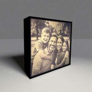 Kundenspezifische 3D Foto Lithophane Lampe: Personalisiertes Nachtlichtgeschenk