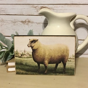 Vintage Sheep Sign,Primitive Sign,Farmhouse Decor