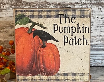 Pumpkin Sign, Fall Pumpkin Sign, Primitive Fall Decor, Primitive Pumpkin Sign, Autumn Decor