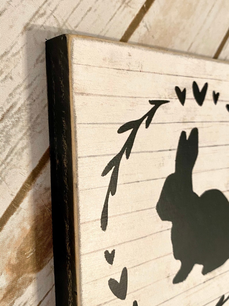 Spring Bunny SignBunny Rabbit SignEaster Bunny SignSpring Wreath SignTier Tray Sign