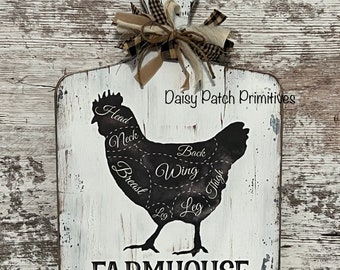 Primitive Style Cutting Board ~ Decorative Cutting Board ~ Primitive Kitchen Decor ~ Farmhouse Kitchen