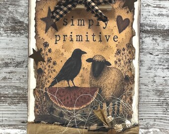 Simply Primitives Clipboard Decor | Rustic Kitchen Wall Decor | Distressed Clipboard | Country Farmhouse Decor