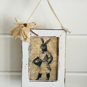 Primitive Rabbit Framed Print Primitive Rabbit Print Primitive Peg ...
