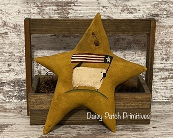 Primitive Americana Star ~ Americana Shelf Sitter ~ Grungy Star