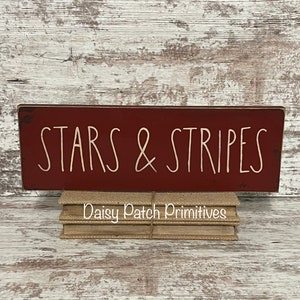 Primitive Americana Sign ~ Stars & Stripes ~ Primitive Sign
