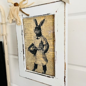 Primitive Rabbit Framed Print Primitive Rabbit Print Primitive Peg ...
