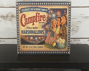 Vintage Rustic 4th of July Sign, Patriotic Wood Decor, Retro Americana Shelf Sitter, Tiered Tray Independence Day Decor, Farmhouse USA Sign