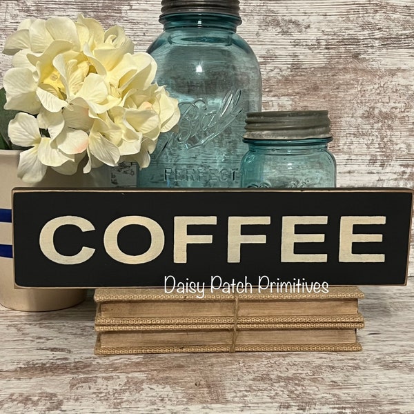 Primitive Coffee Bar Decor Etsy