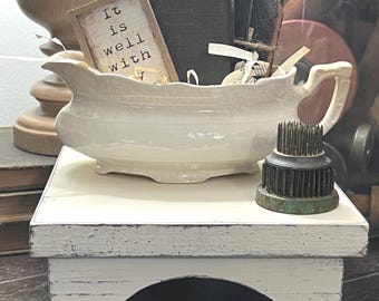 Wood Table Riser ~ Rustic Distressed Riser ~ Primitive Farmhouse Decor