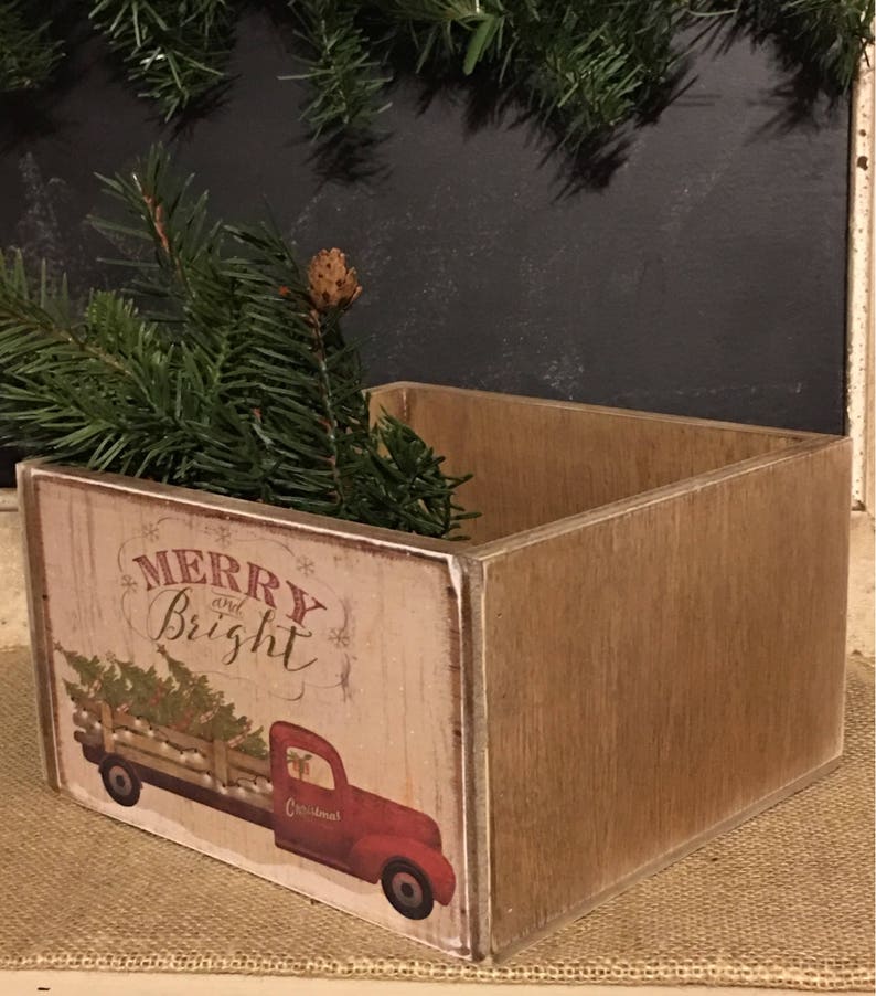 Rustic Christmas DecorHandmade Wood BoxChristmas Card Etsy