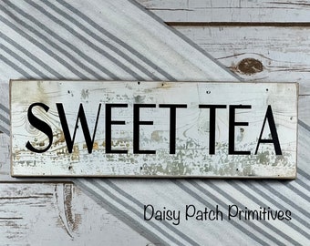 Sweet Tea Farmhouse Sign ~ Country Style Wall Decor ~ Wood Sweet Tea Sign