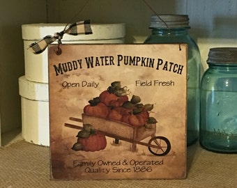 Primitive Pumpkin Sign, Fall Decor, Fall Pumpkin, Rustic Fall Sign, Pumpkins For Sale, Halloween Decoration, Pumpkin Decor