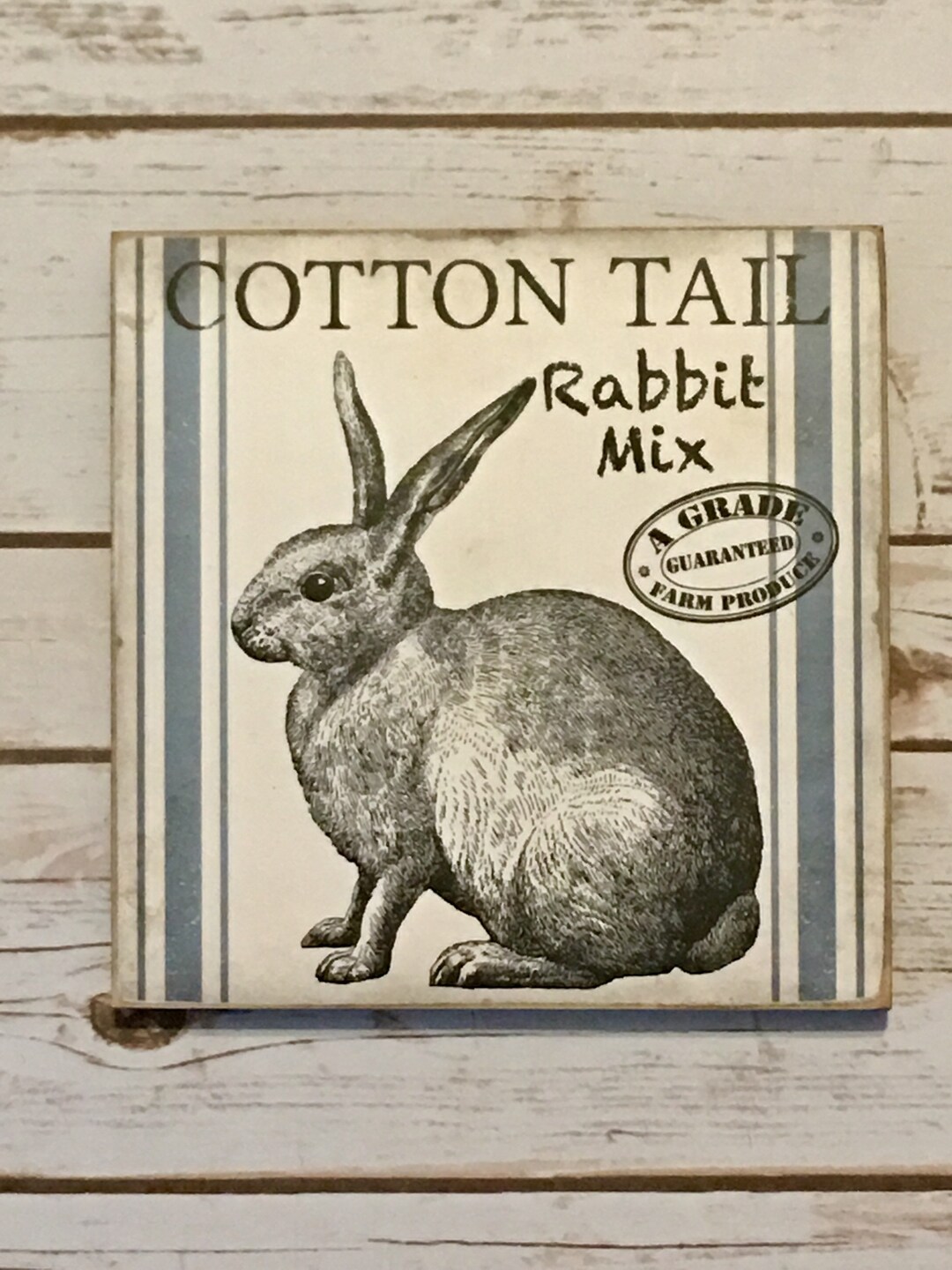 Primitive Easter Sign,cotton Tail Rabbit Mix,easter Decoration,easter ...