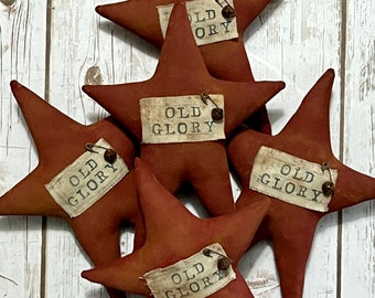 Primitive Old Glory Star ~ Primitive Star Bowl Filler ~ Primitive Americana Decor