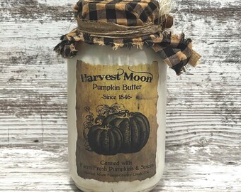 Primitive Pantry Jar - Grungy Mason Jar - Fall Decor - Rustic Farmhouse Kitchen Decor