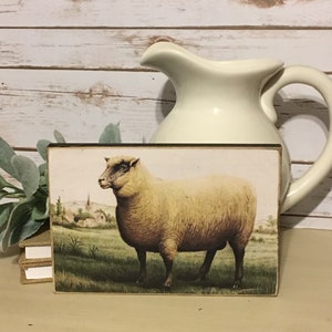Vintage Sheep Sign,Primitive Sign,Farmhouse Decor image 4
