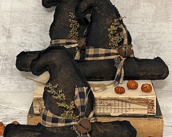 Primitive Witch Hat ~ Witch Hat Bowl Fillers ~ Witch Hat Shelf Sitter ~ Primitive Halloween Decor