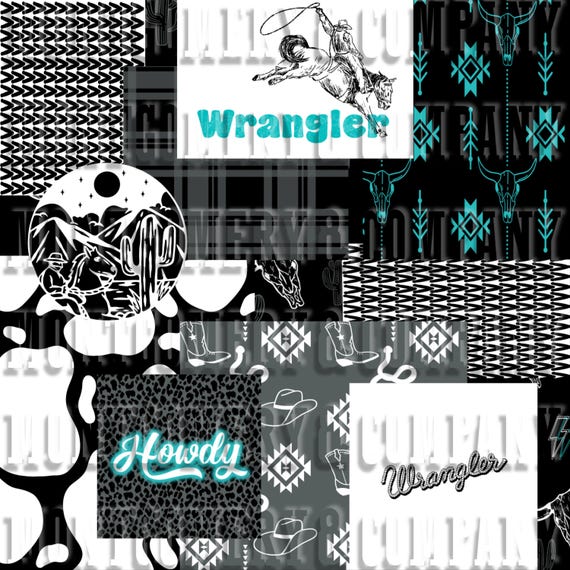 Western patchwork seamless file | Digital download only