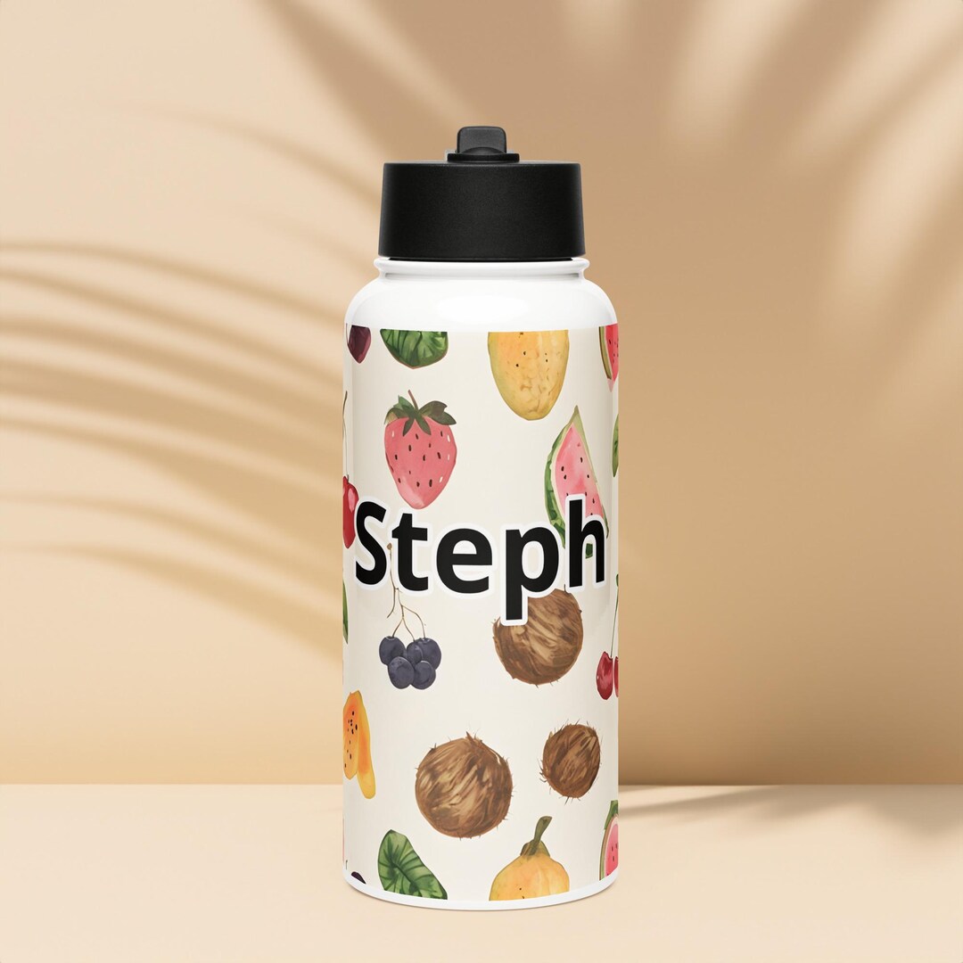 Water Bottle Personalized, Custom Engraved Water Bottle W/ Straw Lid ...