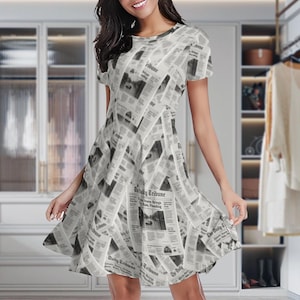 newspaper print dress designer The Newspaper Print Dress Even Carrie Bradshaw Would Be Jealous Of