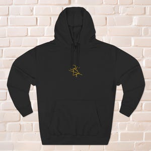Yellowjackets Symbol Fleece Hoodie, Black Yellow Jackets Hoodie, Yellowjackets Embroidered Occult Shirt, Black sweatshirt, Cult Symbol shirt