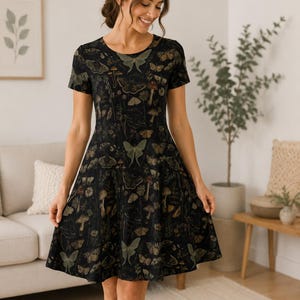 witchy midi dress Agatha - Lightweight boho witchy dress