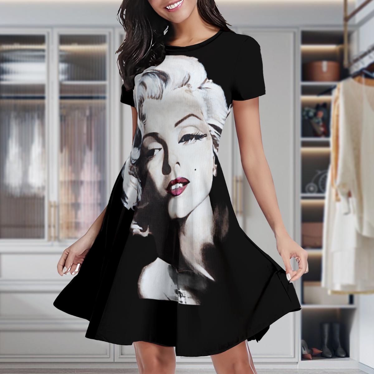 flowy t shirt dress Red Cotton Mini T-Shirt Dress - Casual Dresses