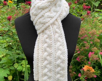 Accessories Scarves Knitted Scarves TCM Knitted Scarf natural white-cream cable stitch casual look 