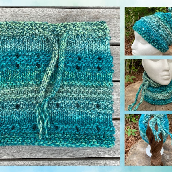 Convertible Knit Hat: Cowl, Ponytail Beanie - Winter Accessory