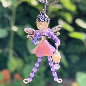 BELLA Beaded Fairy Gift Decoration, Fairy Charm, Tween Birthday Gift, Backpack Zipper Pull, Girl Birthday Fairy Ornament, Fairy Decoration