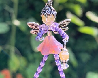 BELLA Beaded Fairy Gift Decoration, Fairy Charm, Tween Birthday Gift, Backpack Zipper Pull, Girl Birthday Fairy Ornament, Fairy Decoration