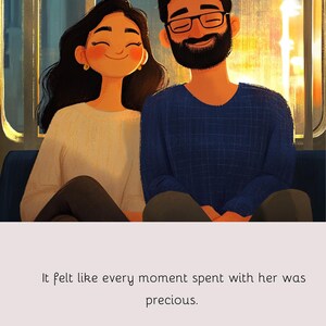Pu&ograve; includere: Una coppia seduta insieme su un treno, sorridendosi. L'uomo indossa una camicia blu e la donna indossa un maglione bianco. I finestrini del treno sono visibili sullo sfondo.