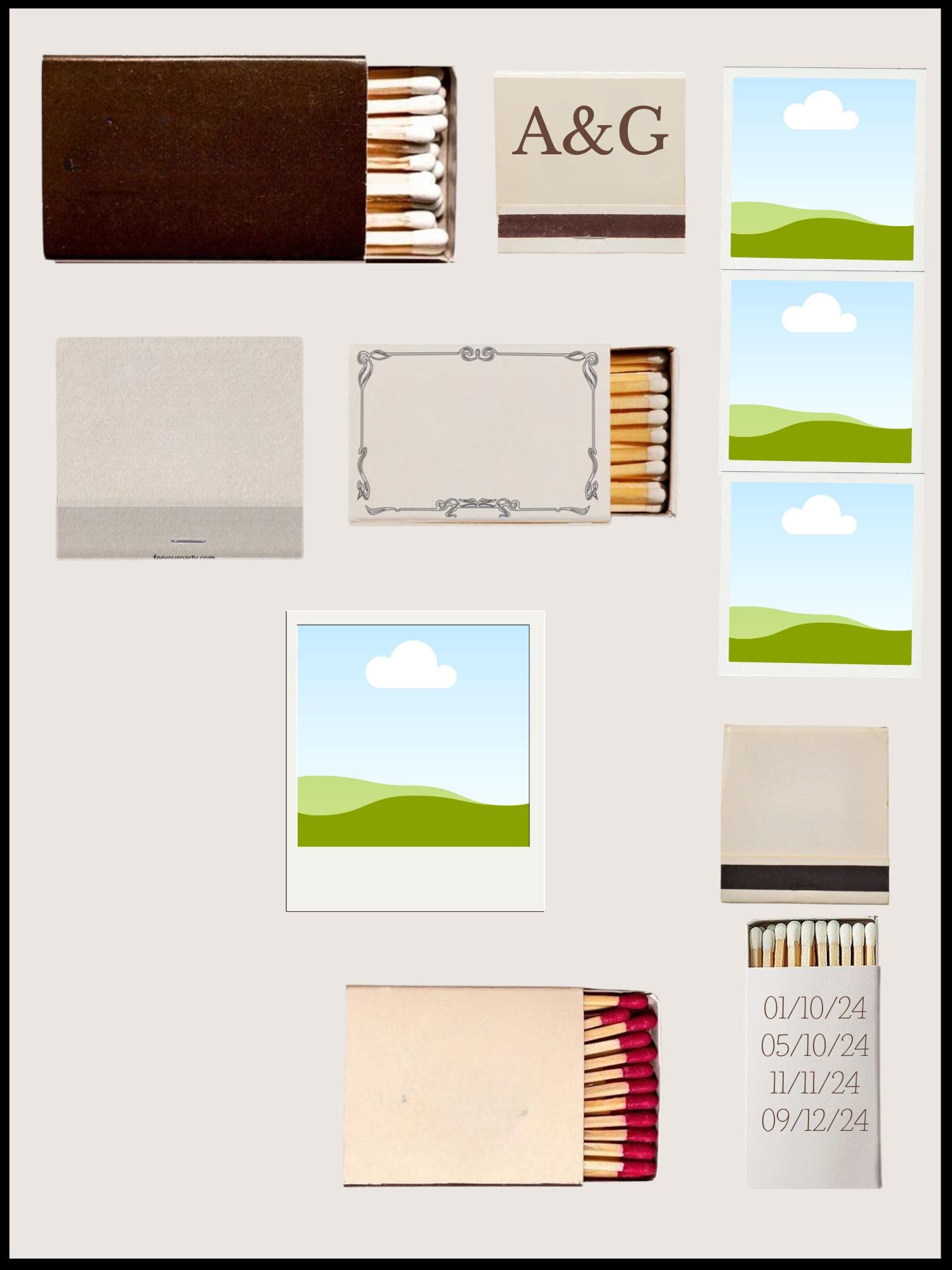 Blank Matchbook Template, Canva Template, Matchbox Art Print, Vintage ...