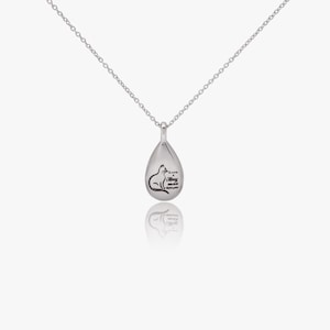 Personalized Teardrop Urn Necklace for Ashes – Custom Engraved Memorial Keepsake Jewelry – Cremation Pendant – Loss of Loved One Gift