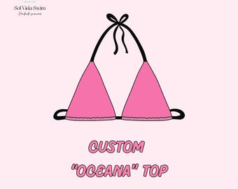 Custom Swimwear Top | Handmade Bikinis | Build Your Own | Triangle Top | Trendy Prints | Vacation