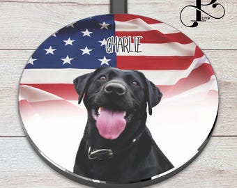 Custom PET Wireless Charger, Personalized Photo, Name, and Background, Animal Lover Gift, Fast Qi Charging Pad, Portable Phone Accessory