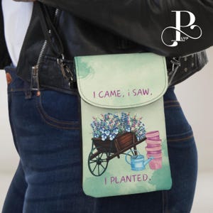 Cartera para teléfono con diseño de jardinería, regalo para amantes de las plantas, bolso cruzado para teléfono móvil, ligero y compacto, bolso floral para teléfono para iPhone/Samsung/Pixel