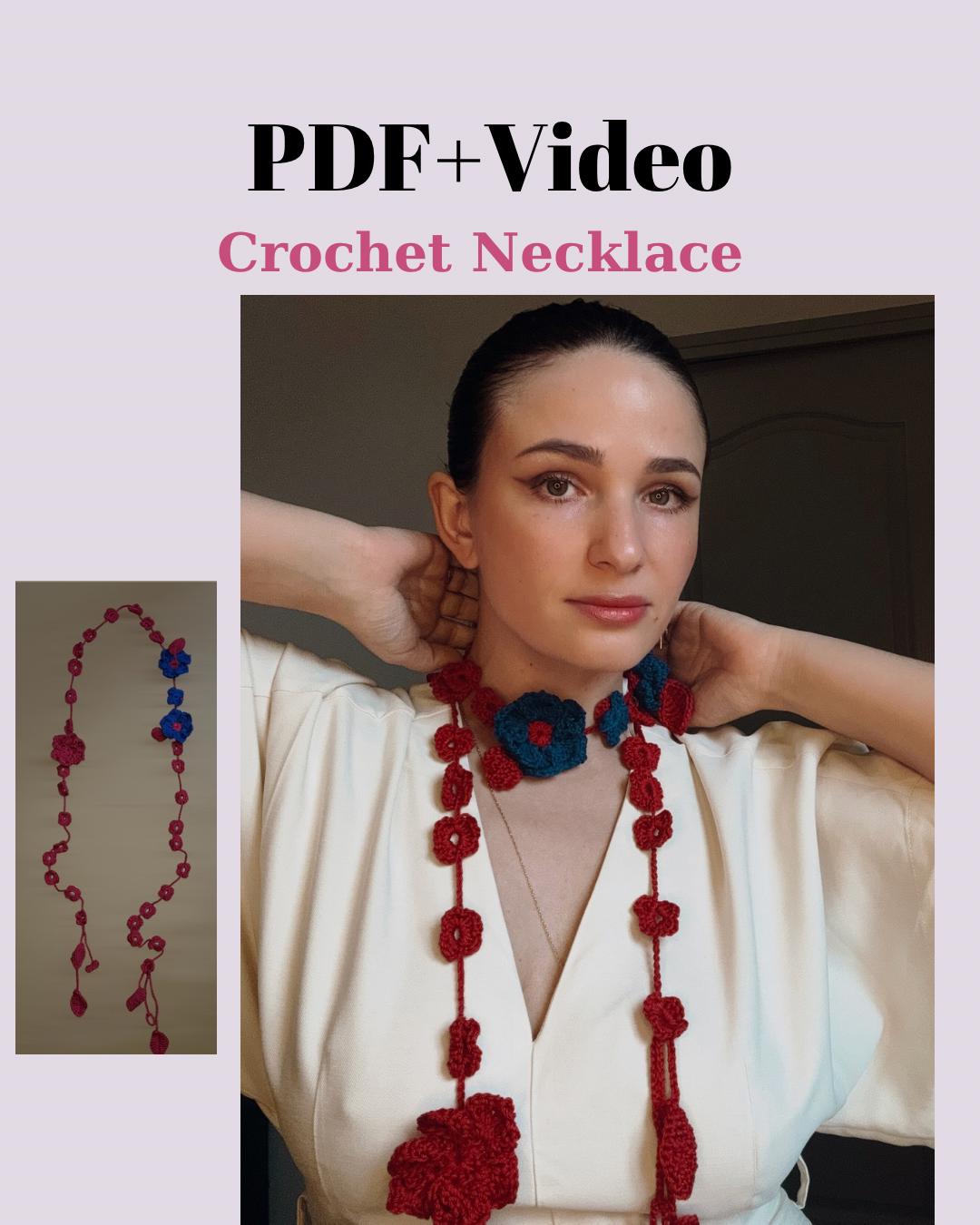 8 Chain Link Crochet Necklaces That Are Unique and Fun 4 Crochet Flower Necklace Pattern