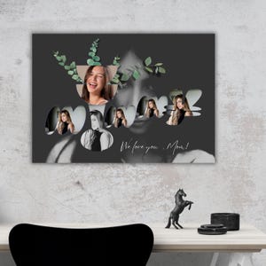 Collage photo maman, Mom photo collage, Cadre maman personnalisé, Impression de photos maman , Cadeau photo modifiable pour maman, PDF