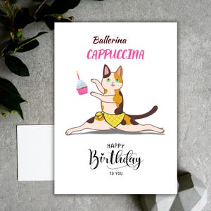 Carte danniversaire imprimable Balerina Capucina , Carte Joyeux anniversaire a imprimer, Belle carte d’anniversaire imprimable, Modèle fête