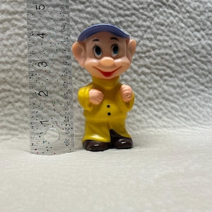 Disney Snow White and the Seven Dwarfs - Dopey plastic figurine. Rare find. Vintage.