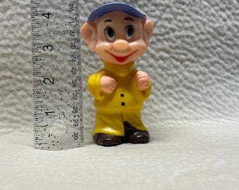 Disney Snow White and the Seven Dwarfs - Dopey plastic figurine. Rare find. Vintage.