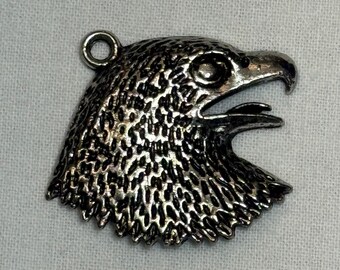 Eagle Head Pendant Silver Finish