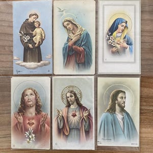 Modlitwa, Święty, Pamiątkowy, Karty pogrzebowe - Św. Antoni, Matka Boska Ducha Świętego, Maryja Matka Jezusa, Najświętsze Serce Jezusa (2), Jezus Chrystus