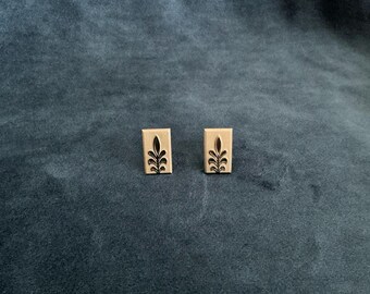 Vintage Swank Brand Cufflinks; Silver-tone with Black Enamel