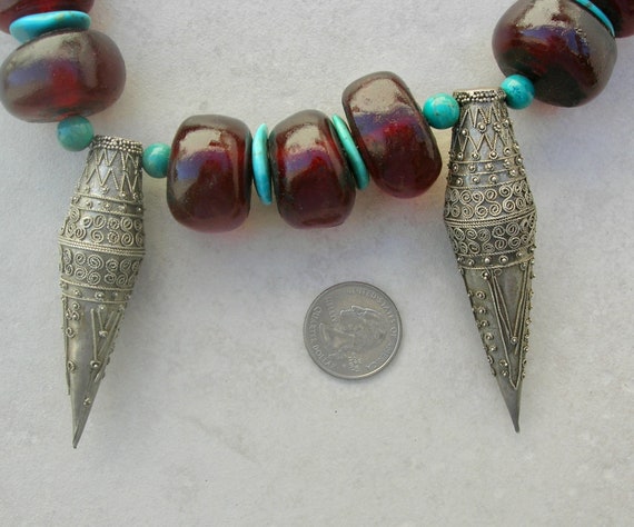 3 RARE Sulawesi Silver Wedding Beads, Moroccan Ch… - image 4