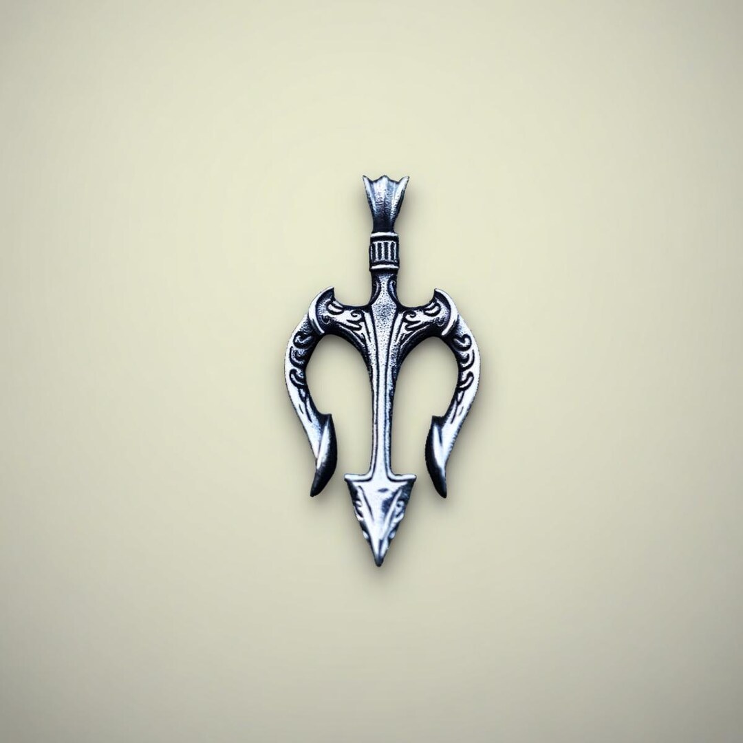Poseidon Trident Necklace, Greek Mythology Titanium Steel Pendant ...