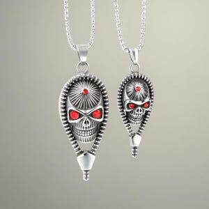 Collana con ciondolo scheletro di Halloween da uomo
