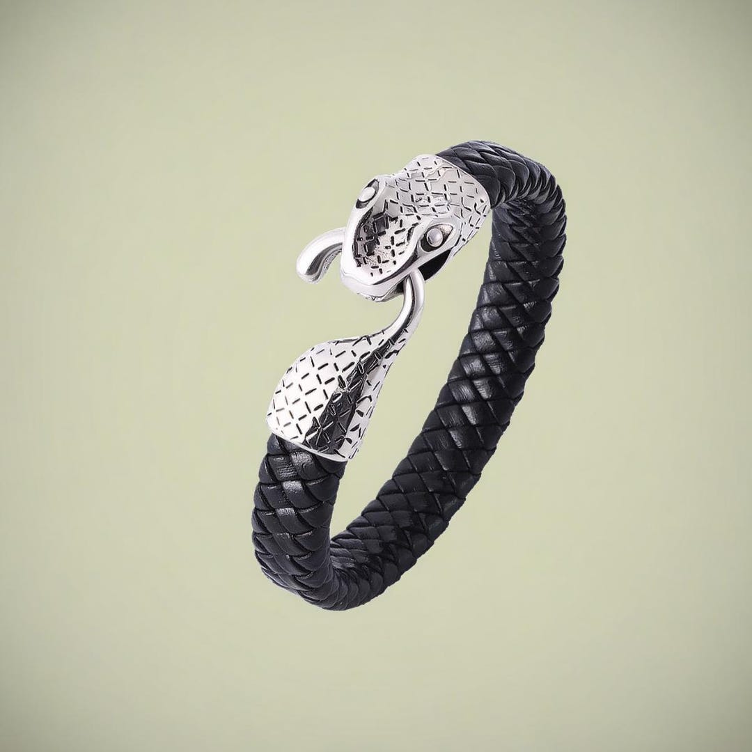 Edgy Snake Clasp Stainless Steel Bracelet – Alternative Punk Jewelry ...