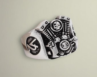 MOD HARLEY DAVIDSON Sterling Silver Lab Created Cubic Zirconia